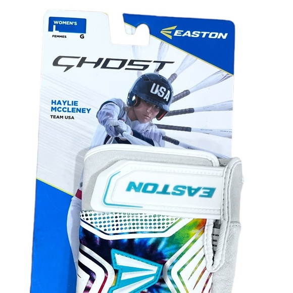 Easton Women’s Fast Pitch Ghost Tie Dye Gloves. Size Large - Picture 2 of 5